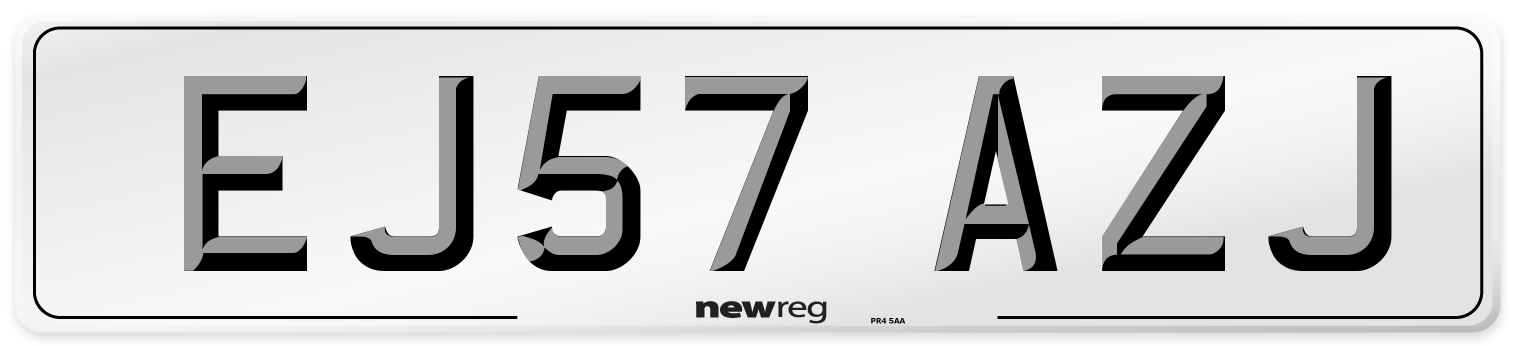 EJ57 AZJ Number Plate from New Reg